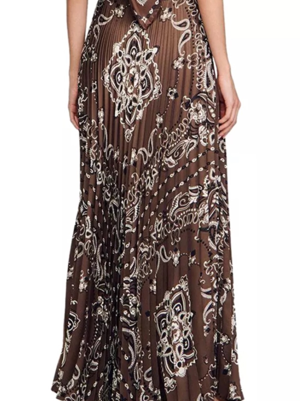 NWT Sandro Bandana Print Pleated Maxi Skirt - Picture 3 of 5